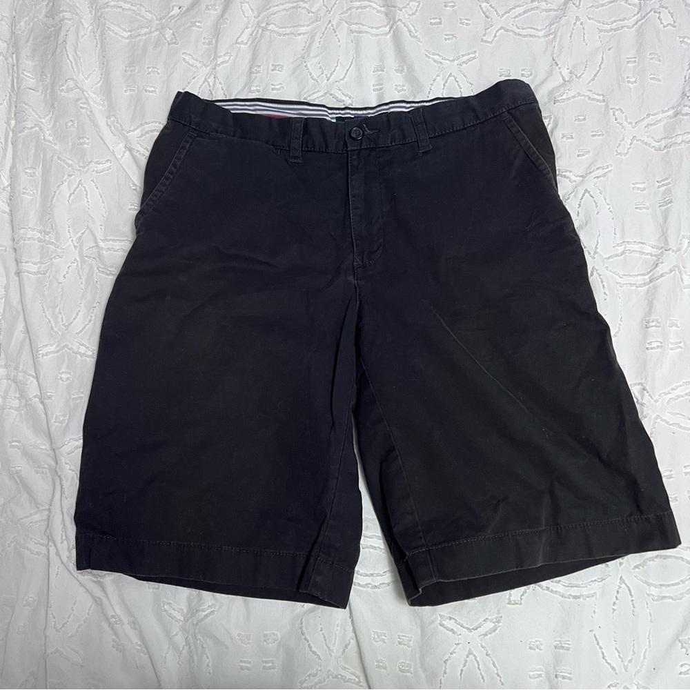 Tommy Hilfiger Mens Black Khaki Shorts Size 34